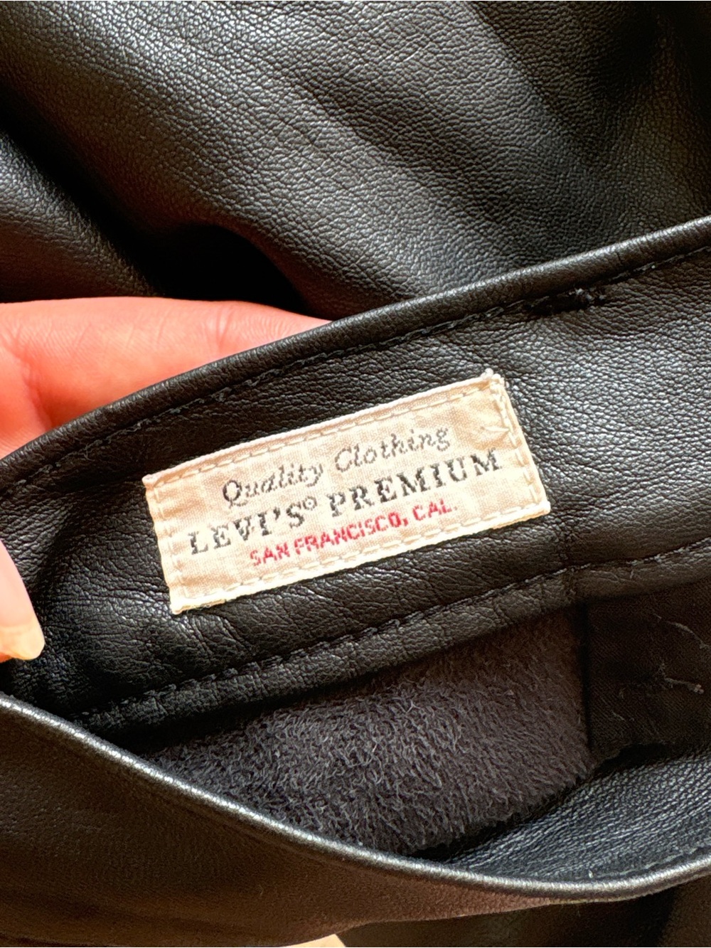 Levi’s Made & Crafted Math Club Slacks Black Faux Leather Slacks Pants 28 - Picture 14 of 16